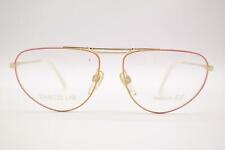 Vintage Essilor 923 Gold Red Oval Glasses Frames Eyeglasses NOS