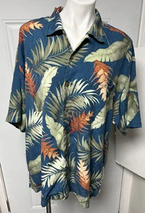 Tommy Bahama RN86549 Men’s Tropical Hawaiian Button-Down Silk Shirt - Size: XL - Picture 1 of 9