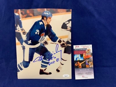 Peter Stastny Quebec ROY 1981 Script Autograph on 8x10 Photo JSA COA #HH75271 - Image 1 of 4