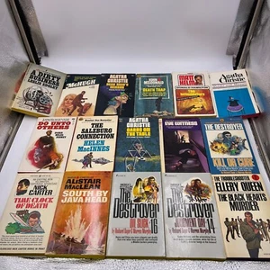 EUC LOT Vintage Sci Fi Destroyer Agatha Christie Thriller Mystery Paperback Book - Picture 1 of 17