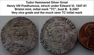 a3: Henry VIII Hammered Silver Bristol Groat (WTH-5954) - Bild 1 von 1