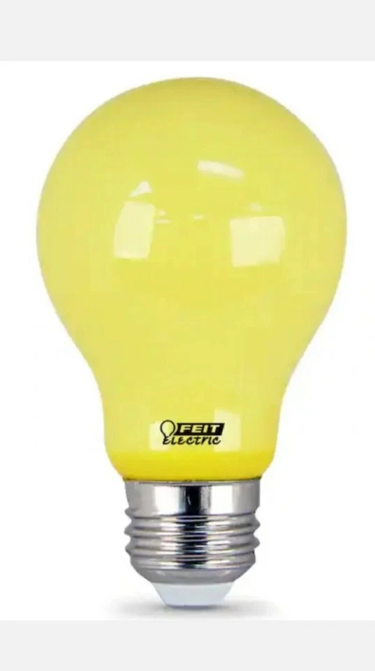 Feit 60W Equivalent A19 5Watt Medium E26 Base Non-Dimmable Yellow Bug Light Bulb - Image 1 of 1