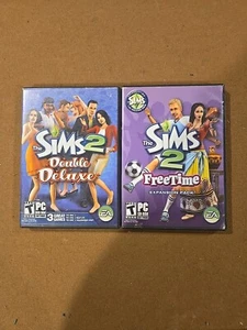 Sims 2: Freetime Expansion Pack/ Sims 2 Double Deluxe Complete with Manual - Picture 1 of 3