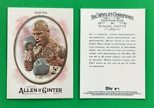 2017  Topps ALLEN GINTER .  MIGUEL COTTO .  PROFESSIONAL BOXER  / LEGEND . # 284 - Picture 1 of 1
