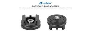 【Leofoto EE. UU.】Leofoto FA-05 Adaptador de montaje de zapata fría a 1/4" macho / 1/4" Fe - Imagen 1 de 6