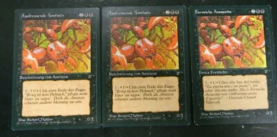 MTG Legends Carrion Ants (2 German, 1 Italian) Black Rare LP - Excellent Cond - Image 1 of 2