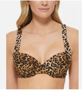 Top de natación convertible con aros estampado Calvin Klein JAGUAR pequeño (az51) - Imagen 1 de 4