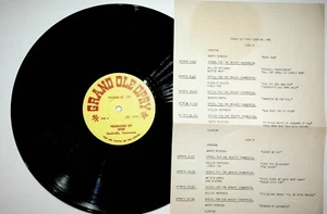 Grand Ole Opry Program No. 289 WSM Radio Marty Robbins & More Vinyl LP Record - Picture 1 of 3
