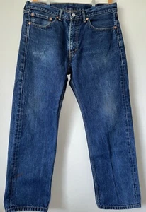 Levi’s 505 Mens Jeans W35 L30 Straight Leg Stonewash Denim - Picture 1 of 10