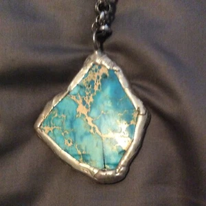 Boho 31" handgelötete Meer Sediment Halskette - Bild 1 von 5