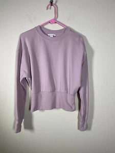 Athleta Retroterry Sweatshirt mit Rundhalsausschnitt in Smoked Mauve sportlich Gr. SP - Bild 1 von 6