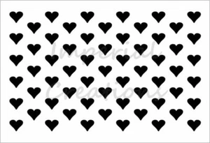 Hoja de plástico plantilla de diseño de patrones de formas de amor HEARTS 7,5"" x 11"" NUEVA S406 - Imagen 1 de 2