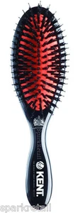 Kent Small Black Natural & Nylon Bristle Cushion HAIR BRUSH Midnight Ruby CSMS - Picture 1 of 1