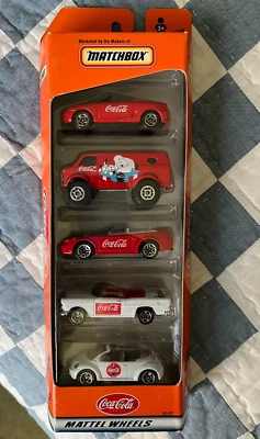 Mattel Wheels 1999 Matchbox Coca-Cola 5 Car Pack Set. NIB - Image 1 of 4