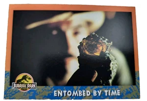 1993 Topps Jurassic Park #21 Trading Card Entombed By Time Amber Mosquito (H5 - Bild 1 von 2