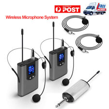 Wireless System With Dual Headset Mic/lavalier Lapel Mic One Mini Receiver 96db