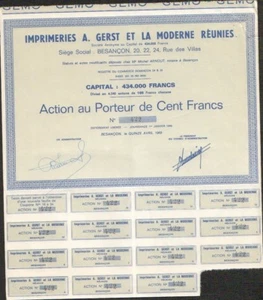 Imprimerie A. GERST & la Moderne Réunies (BESANÇON DOUBS) (U) - Picture 1 of 1