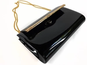 VTG Japanese Mofuku Handbag Black Patent Leather for Formal Occasions - Picture 1 of 7