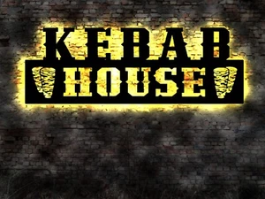 Kebab House LED Pizza Imbiss Döner Salat alles ? Schild Doner Spieß Fleisch - Bild 1 von 5