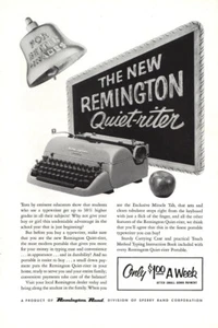 1955 Remington Rand Quiet-Riter: For Better Grades Vintage Print Ad - Picture 1 of 1