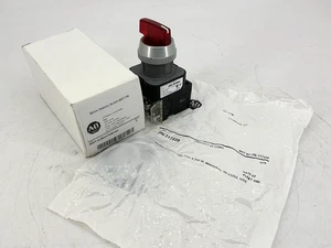Neu Allen Bradley 800T-2JRH17KB7AX Ser V Wahlschalter 3Pos rote LED 12-130V - Bild 1 von 11