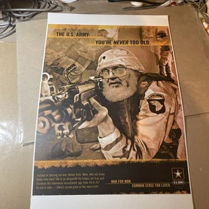 You’re never too old spoof funny Recruiting US Army poster print - Picture 1 of 7
