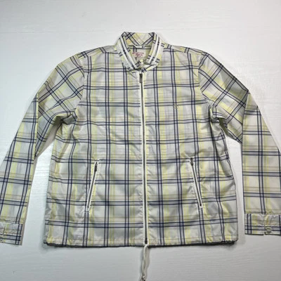 Original Penguin Zip Up Windbreaker Mens XLarge Yellow Plaid - Image 1 of 4