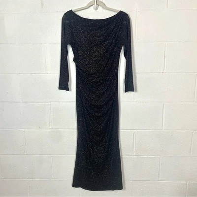 Maxi Vestido Formal Candalite De Colección Negro con Brillo Dorado Y2K Transparente Cóctel Glamour PS Foto 1 de 4