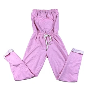 FLETCH Harper Strapless Jumpsuit Pink Speckled Size Small Preppy Pastel Boho - Picture 1 of 7