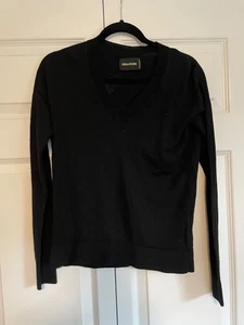 Zadig & Voltaire Black Top Long Sleeve Skull Medium - Picture 1 of 3