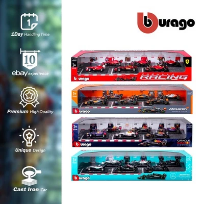 Burago 1:43 Formula Racing Model Die Cast McLaren/Red Bull/Ferrari/Benz 6 Cars - image 1 of 4