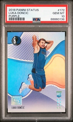 Luka Doncic 2018 Rookies 2 #172 púrpura (RC, novato) PSA 10 Foto 1 de 2