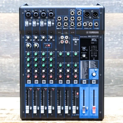 Yamaha MG10XUF 10-Channel Mixing Console with Faders / USB Audio Functions w/Box - Image 1 of 4