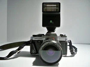 Pentax Super Program 35mm SLR Film Camera with flash NOT TESTED FOR PARTS - Picture 1 of 7