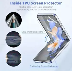 Samsung Screen Protection Film for Galaxy Z Flip6- Clear Hydrogel Screen Protect - Picture 1 of 10