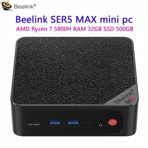 Beelink mini pc ser5 AMD Ryzen7 5800H Office Computer 8C/16T RAM32GB SSD500GB - Picture 1 of 24