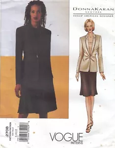 Vogue 2708 pattern Donna Karan uncut sizes 8-10-12 DKNY jacket and skirt suit - Picture 1 of 2