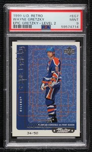1999-00 Upper Deck Retro Epic Level 2 /50 Wayne Gretzky #EG7 PSA 9 MINT HOF