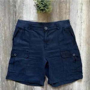 Soft Surroundings Pali Cargo Shorts in Blau High Rise Gr. M - Bild 1 von 9