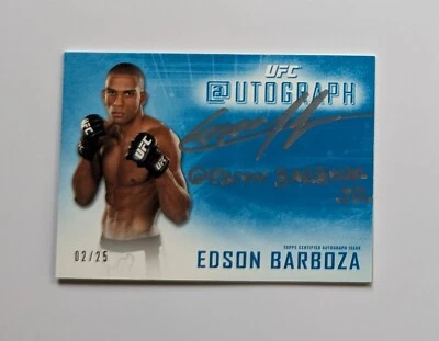 2014 Topps UFC Knockout - EDSON BARBOZA - Twitter @utograph auto #/25 - Image 1 of 2
