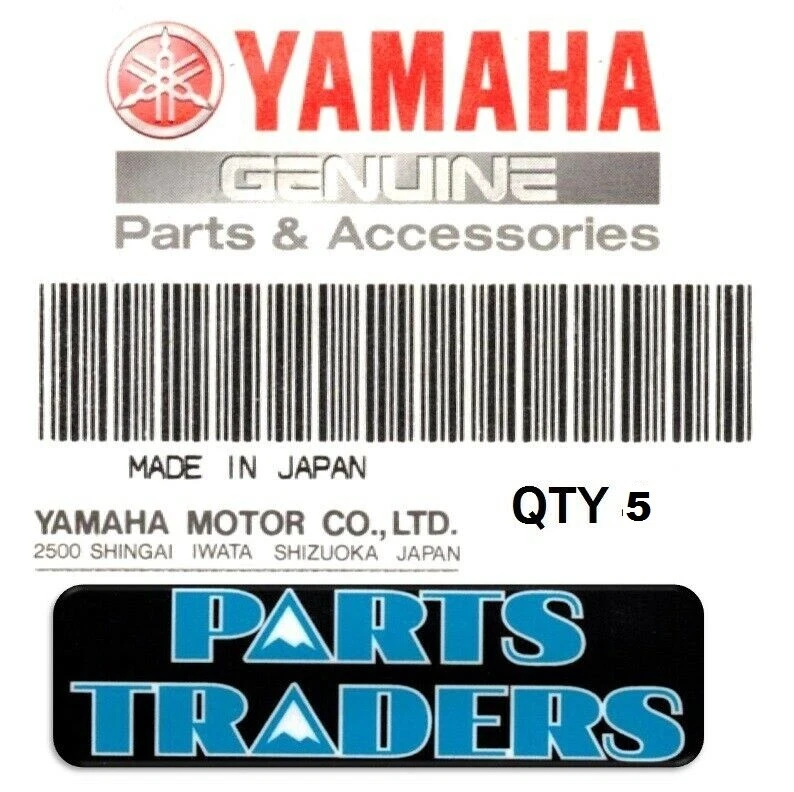 Новый подлинный Yamaha слепой заклепки набор из 5 Raptor 50/80/90/125/250/350/660R/700R - Изображение 1 из 1