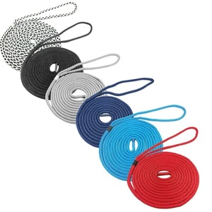 12 mm Dockline Doble Trenza Poliéster Trenza sobre Trenza Cuerda de amarre Líneas de muelle - Imagen 1 de 25