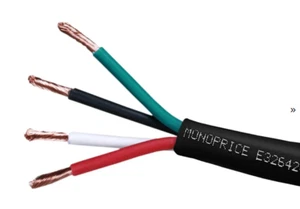 Monoprice Speaker Wire CL2 Rated 4-Conductor 14AWG Black 50/100/250 Feet - Picture 1 of 6