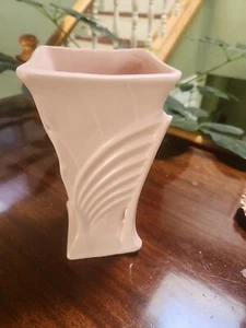 Vintage McCoy MCM Deko Stil matt rosa Blumenvase schönes Geschenk 9"x5"x5" - Bild 1 von 3