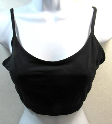 Old Navy Cami Bralette Bra Top Seamless Size Large Black New — 第 1/4 张图片