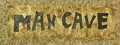 Man Cave Resin Sign 16.5" long x 5.25 wide x 1" thick Pre-owned Great condition! - Image 1 of 2