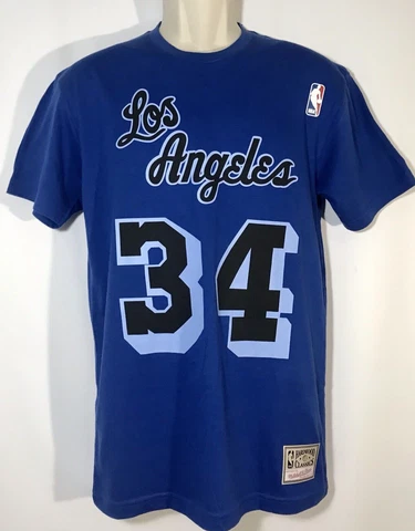 Mitchell & Ness Shirt Shaq O'Neal NBA Lakers Men's Name & Number HWC Small Royal Cover