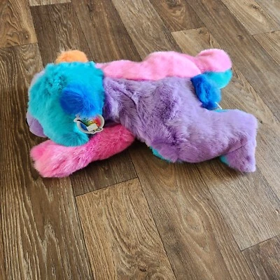 1998 Swibco St Jude's Cosmo Bear Colorblock Multi Color Llush Bear New With Tags - Image 1 of 4