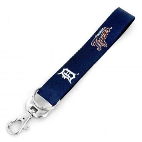 Detroit Tigers Deluxe Keychain Wristlet Lanyard [NEW] MLB Key Chain Ring Cover
