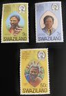 A28 SWASILAND 75. Jahrestag Geburt von HM König Sobhuza 3 Werte 3c 9c 50c postfrisch
